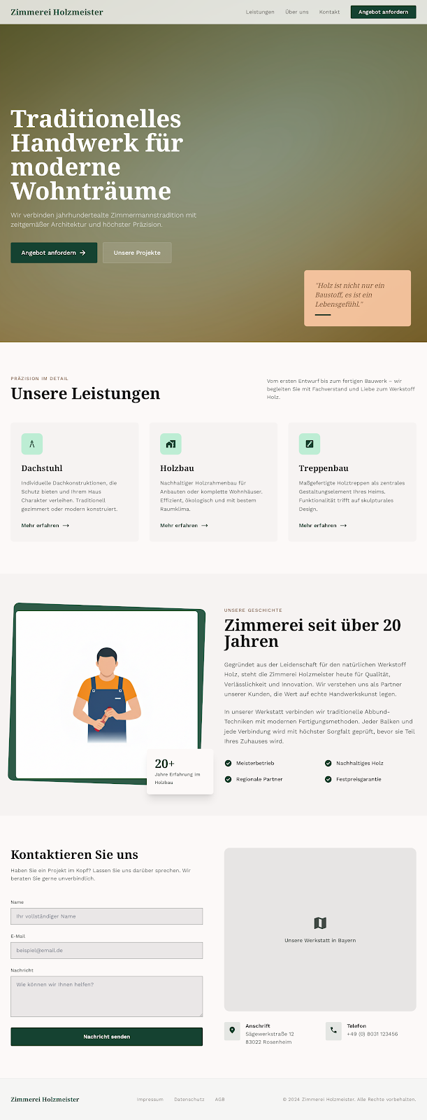 Design-Inspiration: Zimmerei Zimmermann