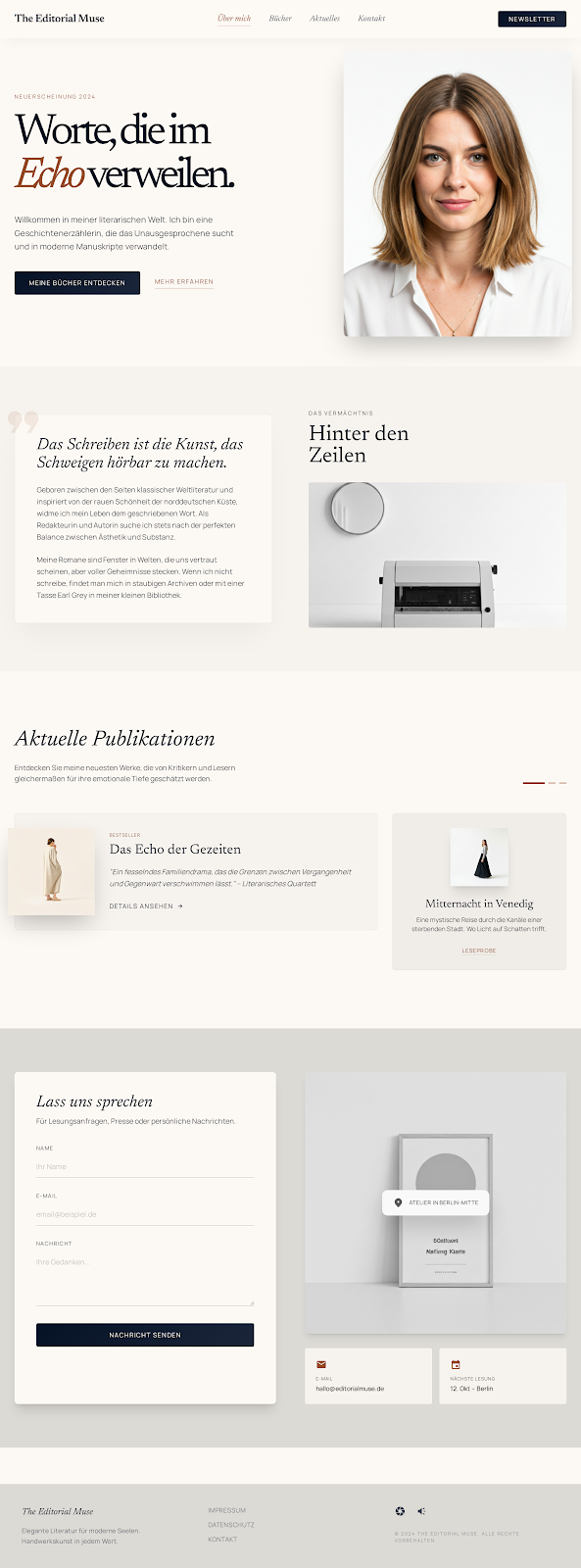 Design-Inspiration: Buchautorin