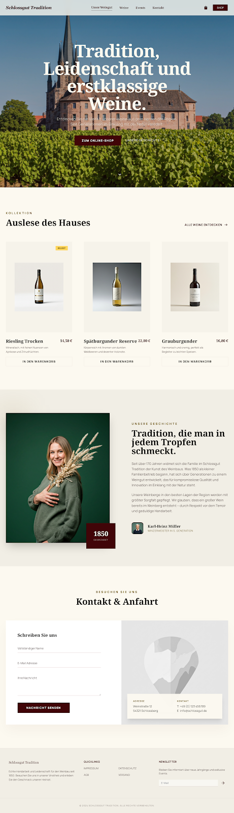 Design-Inspiration: Weingut