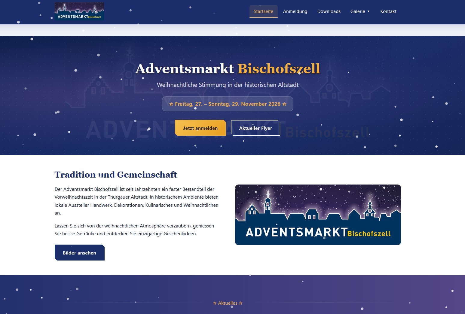 adventsmarkt-bischofszell.ch – Webseite für den Adventsmarkt Bischofszell, realisiert von GeComm-IT